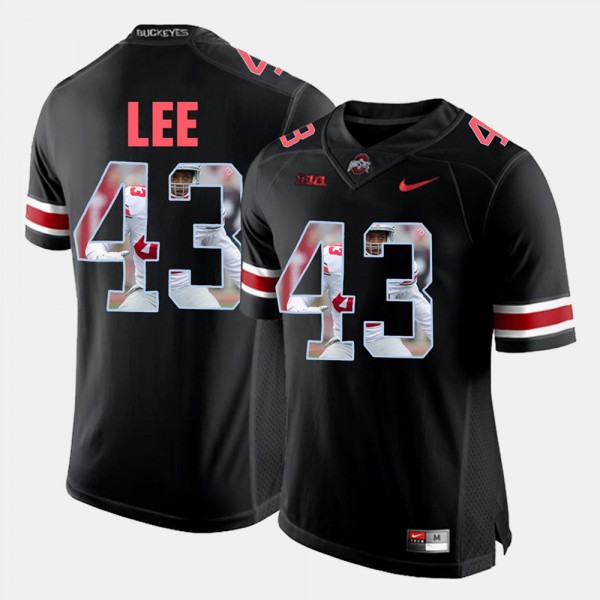 Ohio State Buckeyes Darron Lee Men's #43 Black Pictorial Fashion College Football Jersey 2404YCFN3